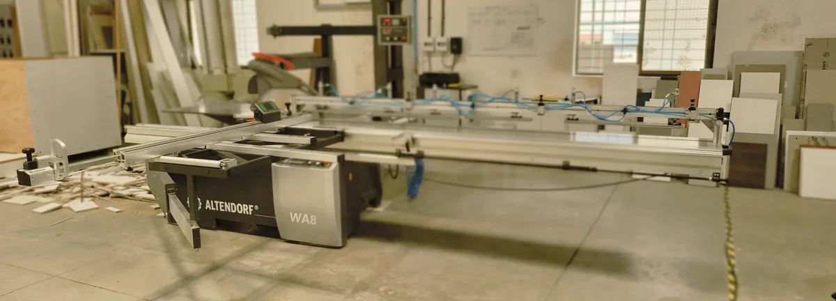 Precision panel saw on the factory floor