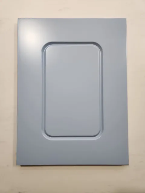 Blue-grey PU shutter with rounded routered panel
